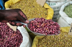 Bean market in Uganda. Credit Neil Palmer CIAT